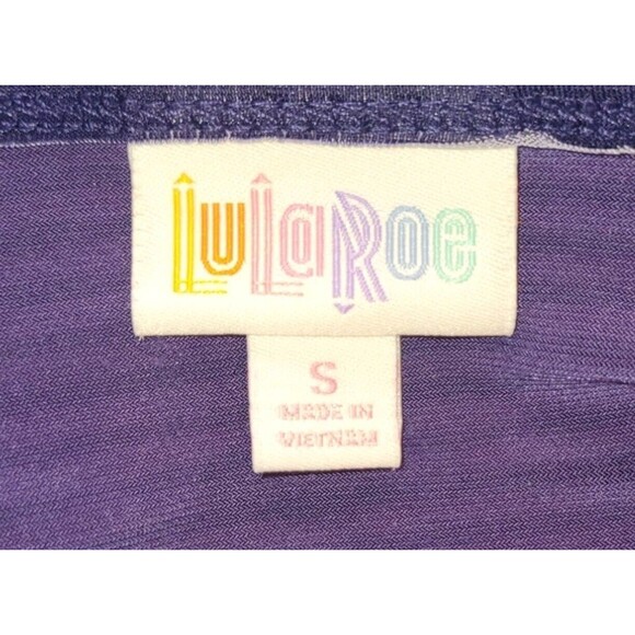 LuLaRoe Womens Small Purple Heathered Striped Irma Tunic Knit Oversized Top - Picture 4 of 4
